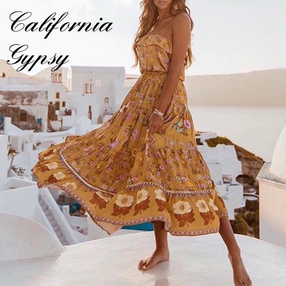 LAST ONE🎉boho floral tassels dress - Picture 3 of 12